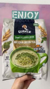 Quaker 3 in 1 Oat Cereal Drink Matcha Green Tea (12s x 28g)