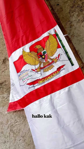 (Bandir) umbul umbul garuda warnawarni kain tali