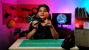 Sepatu Safety Pria Anti Slip Anti Licin Sol Karet Ujung Besi Lavio Leacher Terlaris 2024