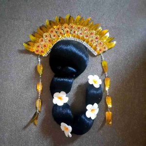 (COD) Saru Paket Mahkota Sunting Kipas & Sanggul Bali