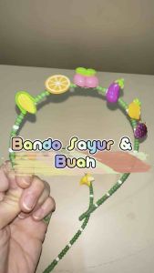 Bando Resin Beads Vegetable Fruit Liontin Sayuran Buah Buahan Headband Hairband Bando Manik