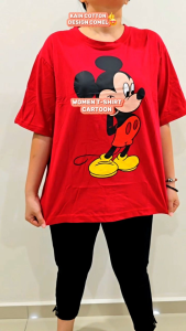 WOMEN CARTOON T-SHIRT OFFER SIZE BESAR GOOD QUALITY