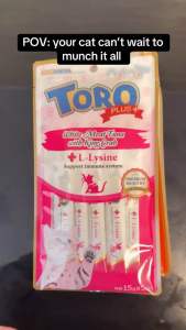 Toro Plus Cat Treats White Meat Tuna 5pcs | Healthy Cat Snack | High Protein Tuna Stick for Cats | Tasty Reward & Training Treat | Supports Immune System | Premium Cat Food Supplement