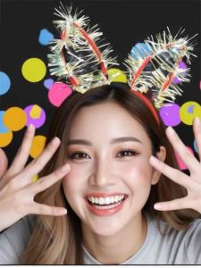 *พร้อมส่ง*ที่คาดผม หูกระต่าย เขากวาง ซานต้า ซานตี้ น่ารัก คริสมาสต์มีไฟ ใช้ได้ทุกวัย ในงานเลี้ยง..