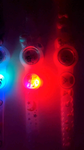 JAM TANGAN SANRIO ADA LAMPU WARNA WARNI STRAP SILIKON ANAK CEWEK ANALOG