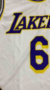 JERSEY BASKET LAKERS PUTIH WHITE LEBRON JAMES 6 2022 2023 SWINGMAN