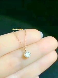 Kalung Nuri kaca free liontin kalung titanium original berkilau seperti emas