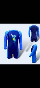 Baby And Kids One Piece Rash Guard UPF 50+ Onesies Swimwear UV-Protection Romper Swimsuit F-301