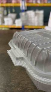 2 Compartment Lunch Box 【50pcs】/ LB7502 / Lunch box 2in1 / Disposable Plastic Food Box / 2格塑料午餐盒