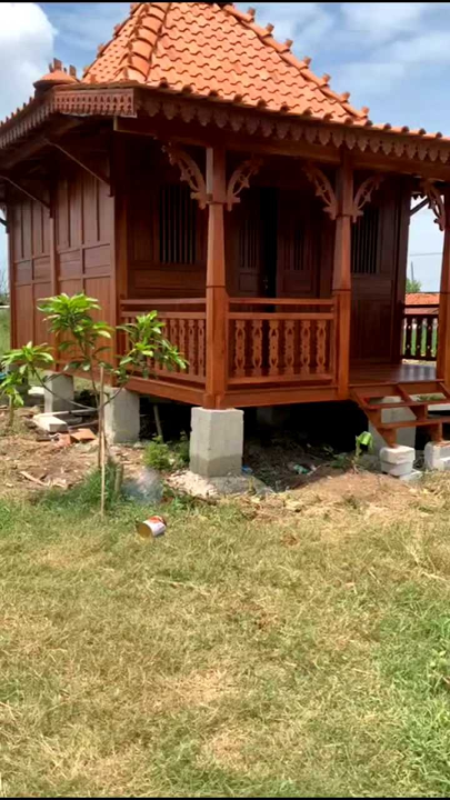 HARGA RUMAH PANGGUNG JOGLO MINI 4M X 6M KAYU JATI LOKAL