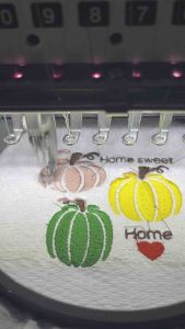 Computerized embroidered hand towels