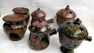 Tempat Aroma Terapi / Tungku aromaterapi Gerabah Tanah Liat