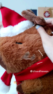 Christmas Capybara Plush Toy Cute Capibara Plushie Toy Anak Patung Comel Cute Stuffed Animal Cute Christmas Present Gift