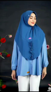 Best seller jilbab hijab kerudung instan jersey stella wanita dewasa rempel kancing dada arrafi AR 827 pet antem new terbaru terlaris modren viral kekinian simple daily ootd COD murah promo lebaran idul fitri adem cantik