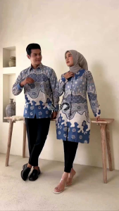 BATIK HARIZA BAJU ATASAN TUNIK BATIK WANITA KEKINIAN LENGAN PANJANG BAHAN KATUN ANTI LUNTUR BLOUSE BATIK BLOUSE KERJA PAKAIAN BATIK WANITA PAKAIAN KERJA WANITA TERBARU BLOUSE TUNIK SERAGAMAN UKURAN M L XL  XXL DAN JUMBO BAHAN SUPER ADEM
