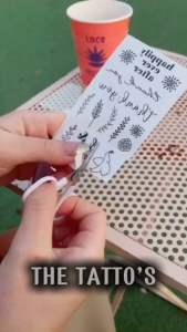 Stiker tatto mini Jepang (bukan permanen) - HARGA UNTUK 1 LEMBAR DI KIRIM RANDOM