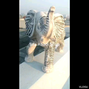 Pajangan Rumah Barang - Barang Unik Murah Aesthetic Motif Gajah Besar Warna Putih