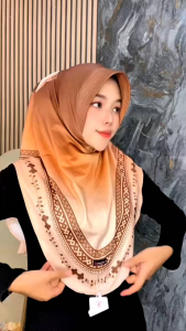 Hijab bergo pet Jersey printing motif sublim standart
