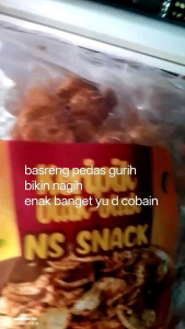 keripik otak-otak NS snack pedas gurih