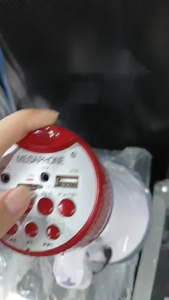 Megaphone RD-56U white with red accents multiple units displayed
