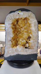 Brazil High Grade Big Teeth Citrine Crystal Cave Ornament C29 #Citrinecave