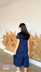 Dress Anak Perempuan Blackpink Beelove Midi Dress Kaos 5-12th