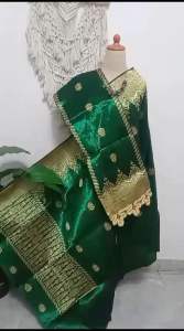 Songket Silungkang Full Kristal Premium Ijo Gold