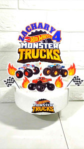 Monster Truck Hotwheels Cake Topper (High-quality Personalize Ready-to-use)