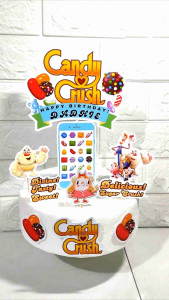 Candy Crush Cake Topper (High-quality Personalize Ready-to-use)