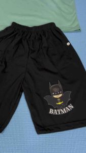 Setelan Celana Pendek & Kaos Oblong Anak 1-10 Tahun Sablon Karakter Batman Bahan Katun Combed Lembut
