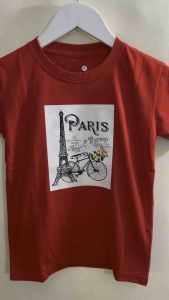 Tshirt kids kaos atasan oblong anak usia 1-12tahun sablon gambar PARIS