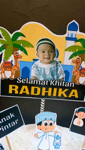 Topper khitan sunat khitanan custom nama dan foto