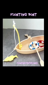 Mini Boat Swimming Ring Fishing Fishing Boat Fish Tank Landscaping Model Miniature Ornaments