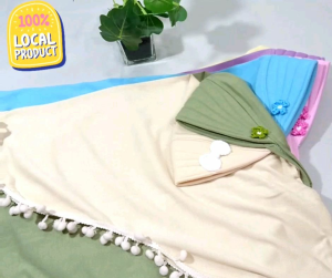Jilbab Kerudung Anak Balita Renda Kaos Premium