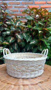 keranjang rotan bulat ruwet set 2