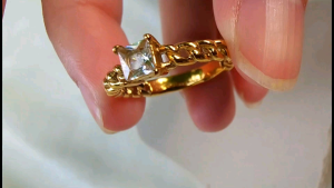 BBแหวนสแตนเลสลายโซ่เพชรเหลี่ยม