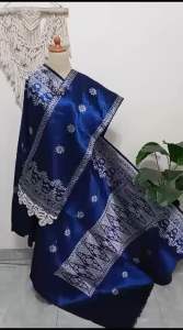 Desain Elegan & Mewah: Songket Silungkang Full Kristal Premium Biru Elektrik Silver