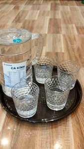 Sét bộ ca cốc uống nước nhựa kính trong suốt hàng Cao cấp việt nam