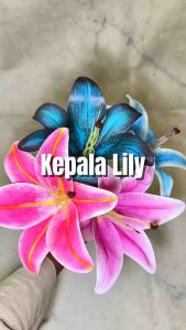 KEPALA LILY KEPALA BUNGA LILY BUNGA PALSU LILY REAL TOUCH MIRIP ASLI LILY LATEX ARTIFICIAL FLOWER BUNGA HIAS DEKORASI DECORATION DIY BUKET BUNGA FLORIST PALSU ARTIFICIAL FLOWER