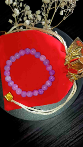 Amythst Elastic Glass Beads perfect for Men And Women Anti-Anxiety