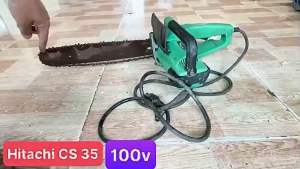 Cưa xích Hitachi hàng bãi xài điện 100 Volt