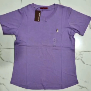 Kaos hush puppies cewek remaja/ dewasa kerah V L.pendek bentuk oval