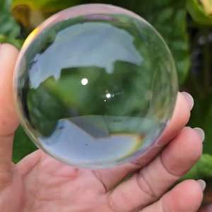 หินกลมใส เกรดA หินจุยเจียแท้5.0cm Clear Quartzหินควอตซ์ใส เกรด A เป็นหินแท้หินธรรมชาติ