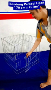 KANDANG AYAM GALVANIS PERSEGI 70X70 CM RUJI 5 CM