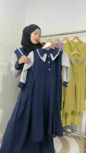 Dress Anak Serina Bahan Crinkle L XL XXL
