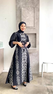 MIA DRESS BLACK VORY - COUPLE BAJU TENUN