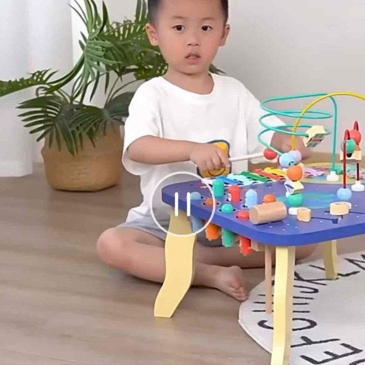 educratePH Multipurpose table top Activity Galaxy Xylophone, Gears, Pounding Peg, Maze and Beads