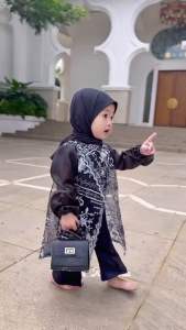 Sweetly Outer Brukat Silang Anak Tunik Anak Perempuan Umur 4-12 Tahun