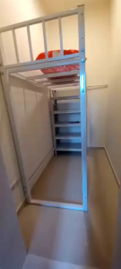 Loft bed with shelf customize singapore for helper room/bomb shelter/unity room/store room/smaller room
