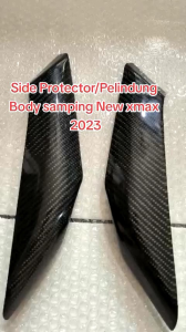 Side protector/pelindung body samping karbon kevlar buat New X-Max Conected 2023